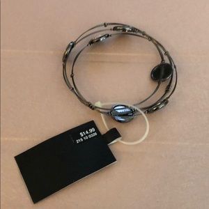 NWT Set of 3 wire bracelets with rhinestones